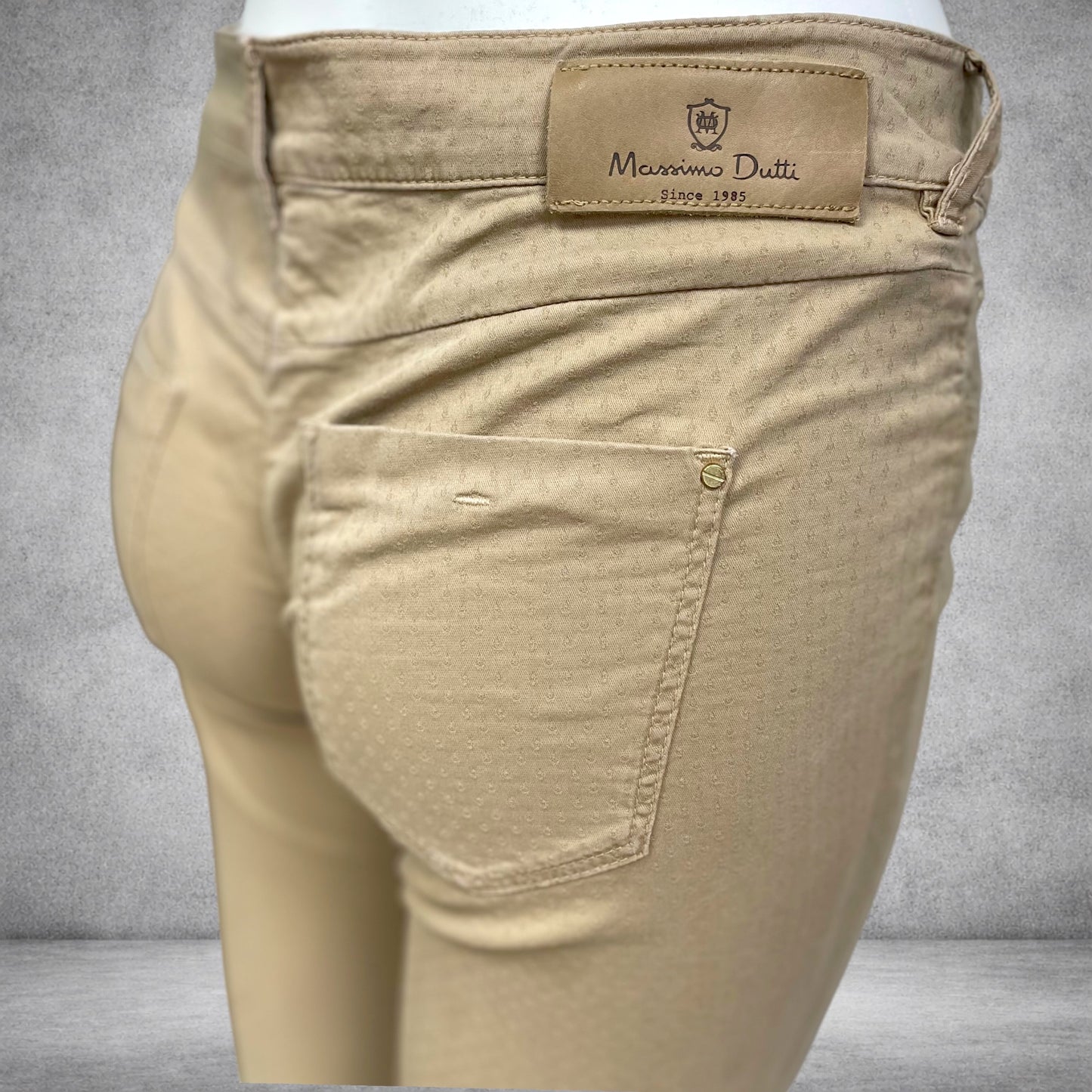 Pantaloni Massimo Dutti Slim Fit Bej