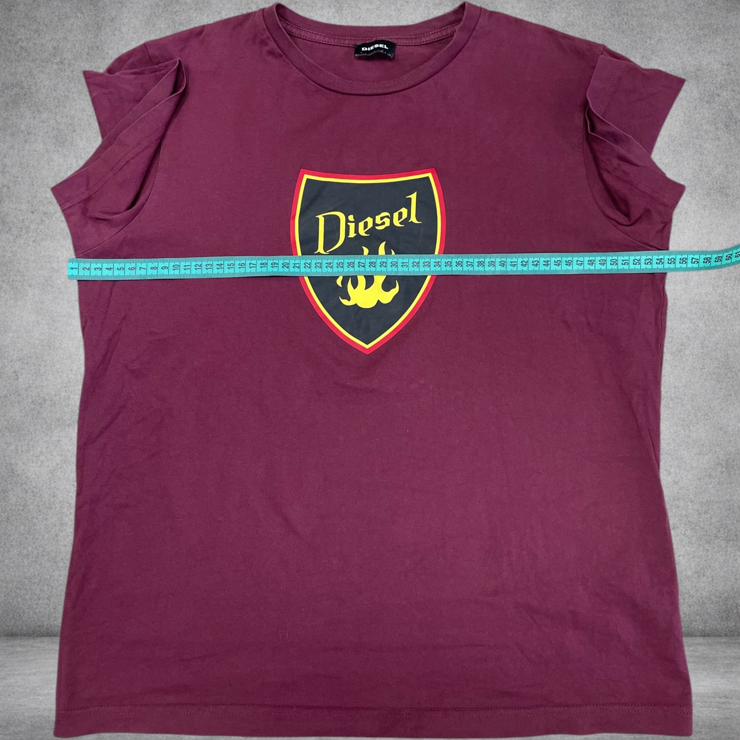 Diesel Logo Graphic T-Shirt Burgundy