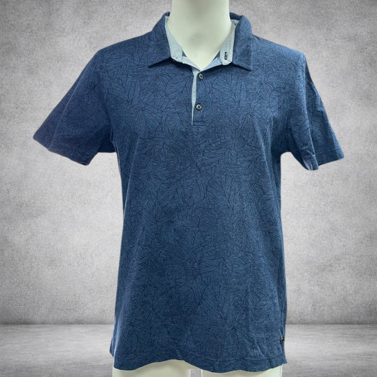 Pierre Cardin Pattern Polo Shirt Blue