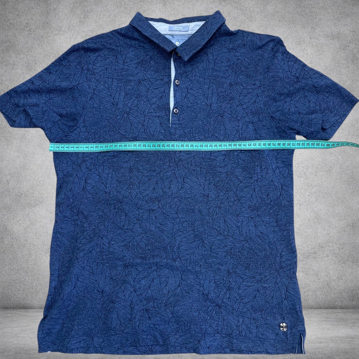 Pierre Cardin Pattern Polo Shirt Blue