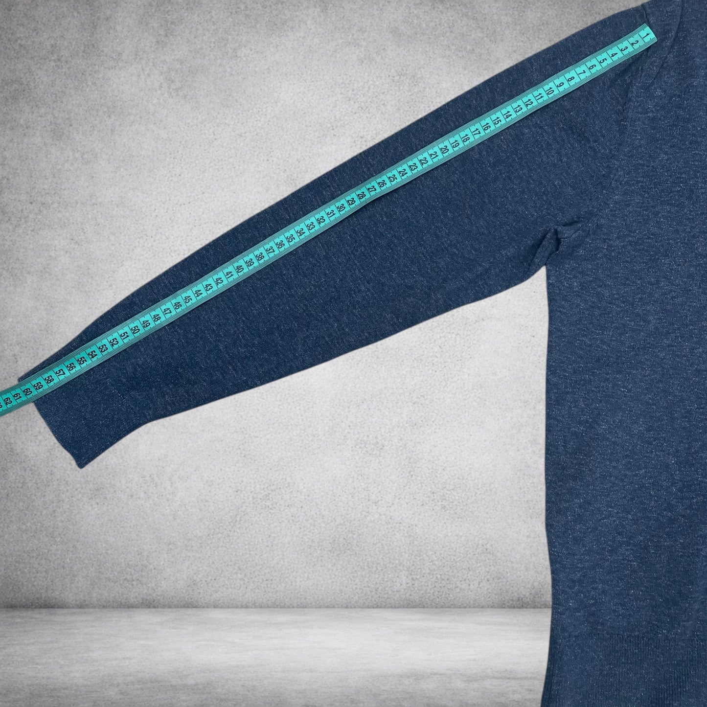 Tommy Hilfiger Premium Cotton V-Neck Sweater – Blue
