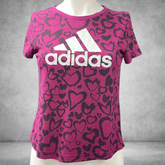 Tricou damă Adidas roz cu logo mare